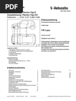 Webasto Einbauanleitung VW Lupo