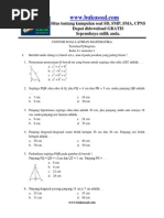 Contoh Soal Latihan Matematika Teorema Pythagoras Kelas 8 Smp