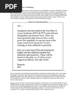 A Case Study in Early Test Planning