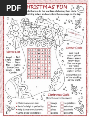 Christmas Worksheet