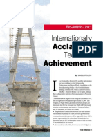 Rio-Antirrio Bridge: Internationally Acclaimed Technical Achievement