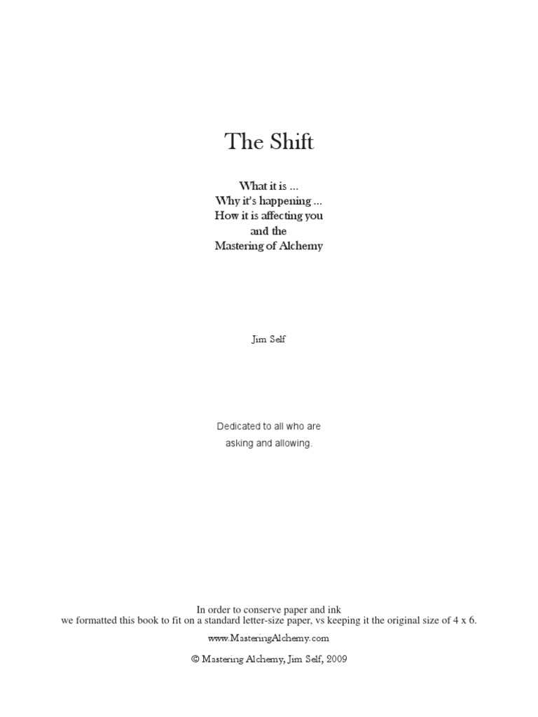 The Shift Ebook | PDF | Time | Thought