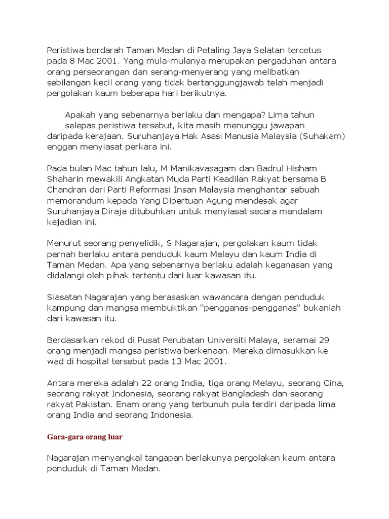 Peristiwa Kampung Medan Pdf