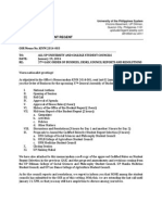 OSR Memo KIVM 2014-003 Re: 37th GASC Order of Business, CRSRS, Council Reports and Resolutions