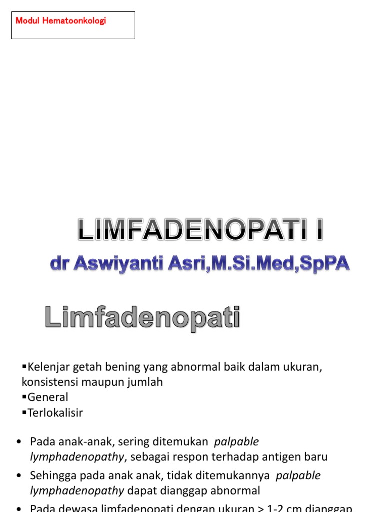  Limfadenopati  I