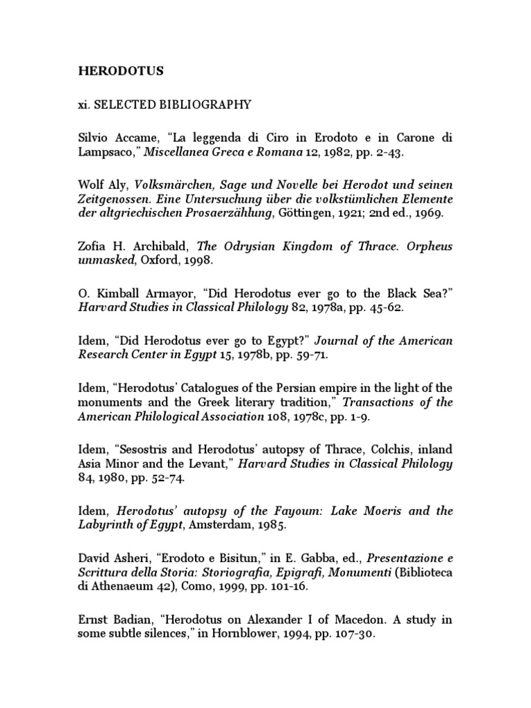 Herodotus | PDF