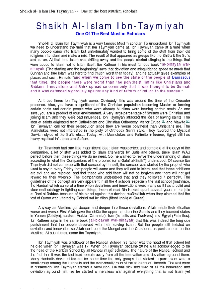 Ibn Taymiyyah PDF
