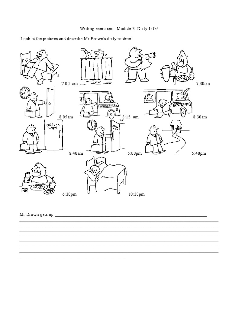 Daily Routines Exercises