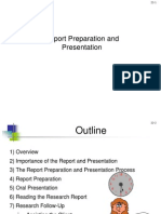 Marketing Research-Report Preparation