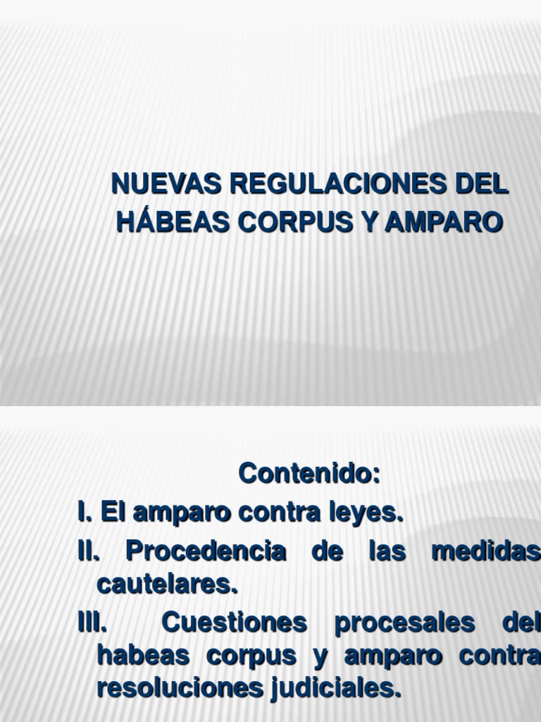 Derecho al Debido Proceso en Amparo | PDF | Habeas corpus | Derecho penal