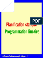 Program Lineaireplanif Statique