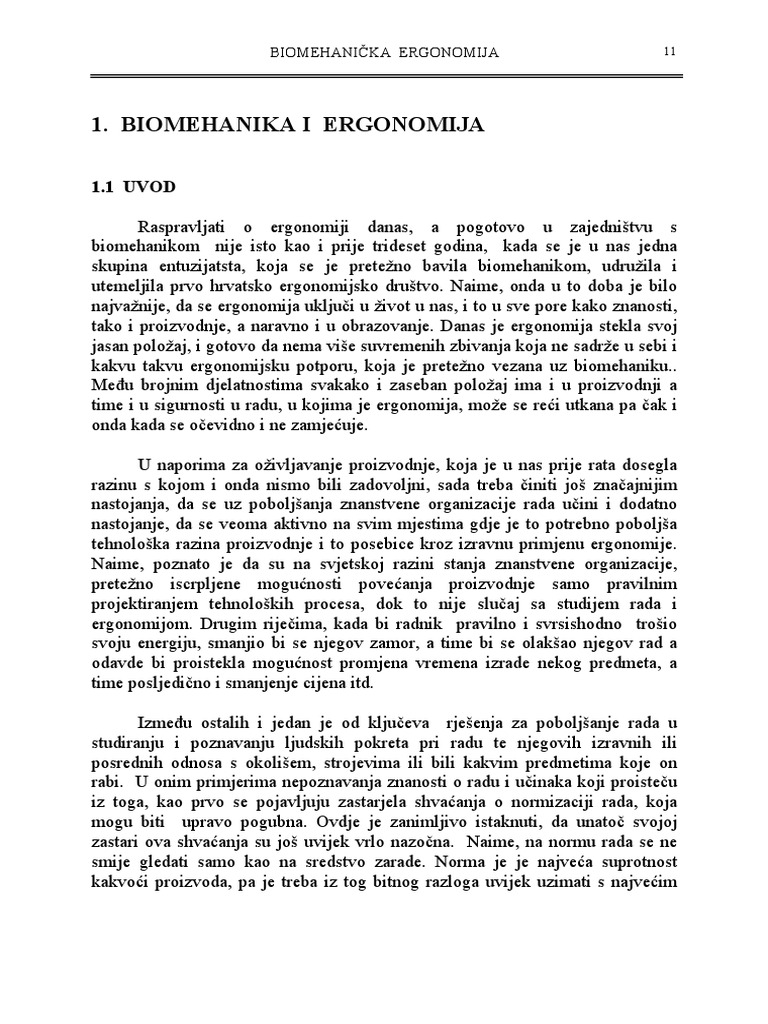 Biomehanika I Ergonomija | PDF