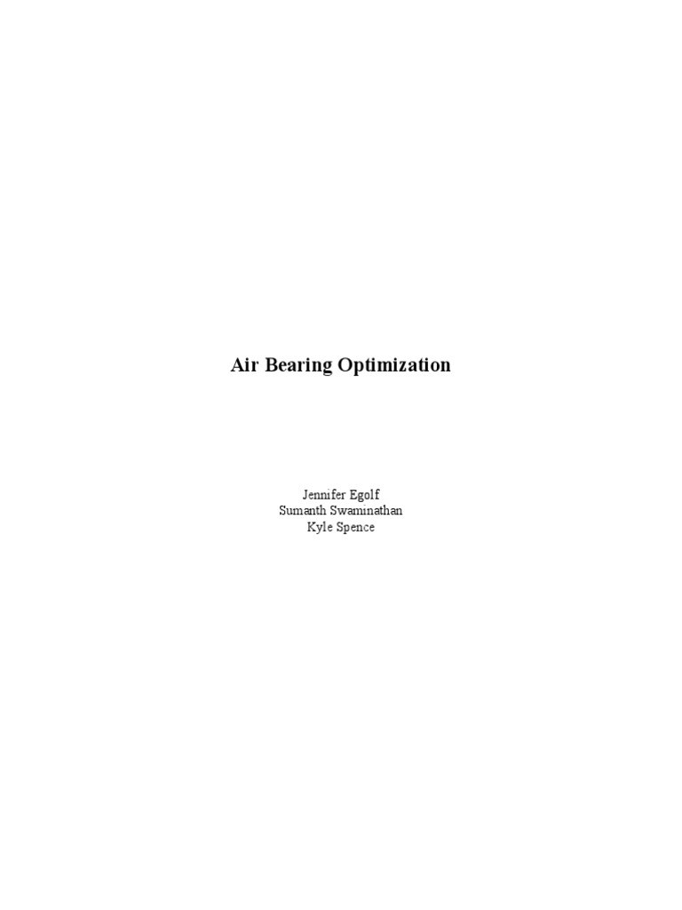 Air Bearing Calculation PDF NavierStokes Equations Fluid Dynamics