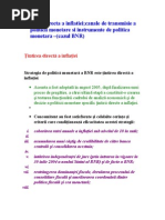 Ţintirea directă a inflaţiei;instrumente de politica monetara