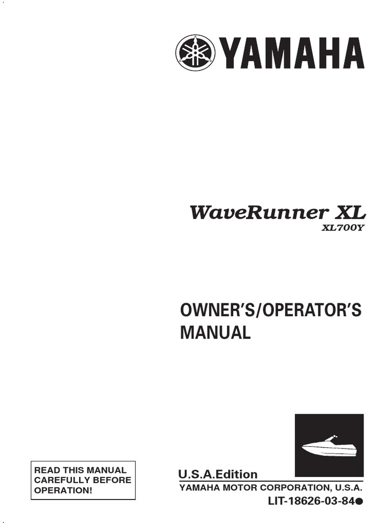Yamaha XL700 Owners Manual | PDF | Gasoline | Traffic
