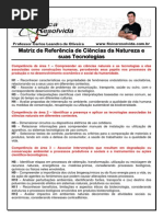 Matriz de Referência de Ciências da Natureza e suas Tecnologias