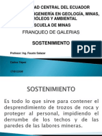 Sostenimiento galerías mineras