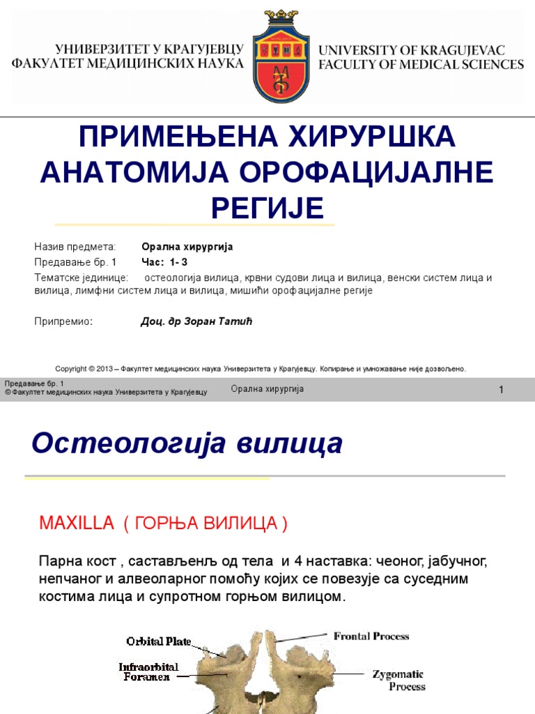 Oralna Hirurgija 1. Predavanje | PDF