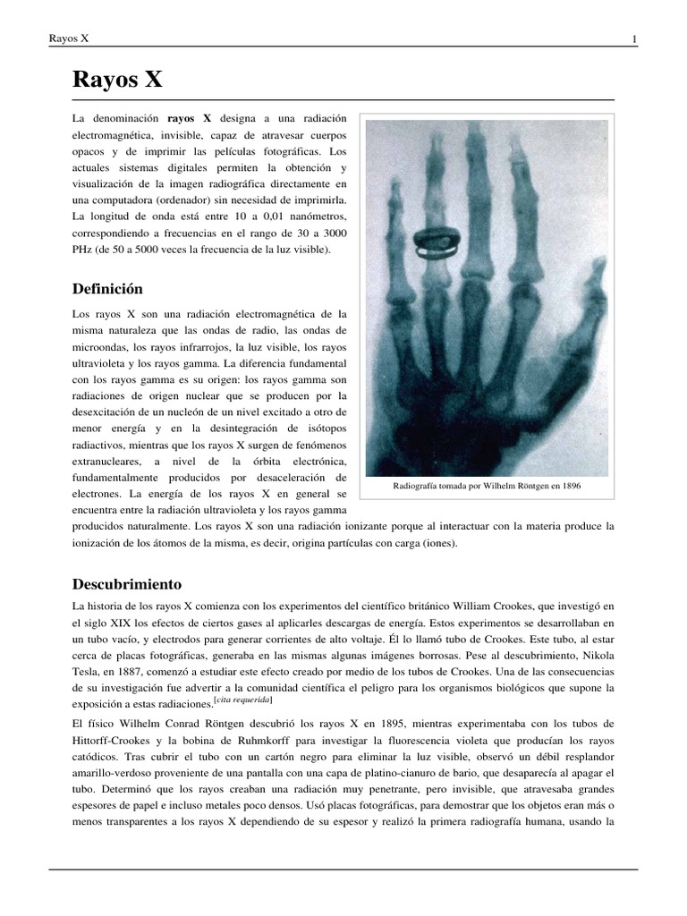 Rayos X | PDF | Rayo X | Física Experimental