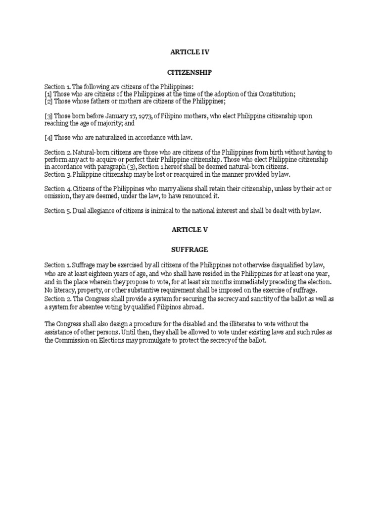 Article IV | PDF | Politics | Social Science