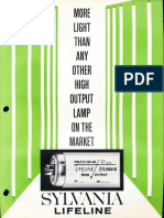 Sylvania Fluorescent Lifeline High Output Lamps Brochure 1964