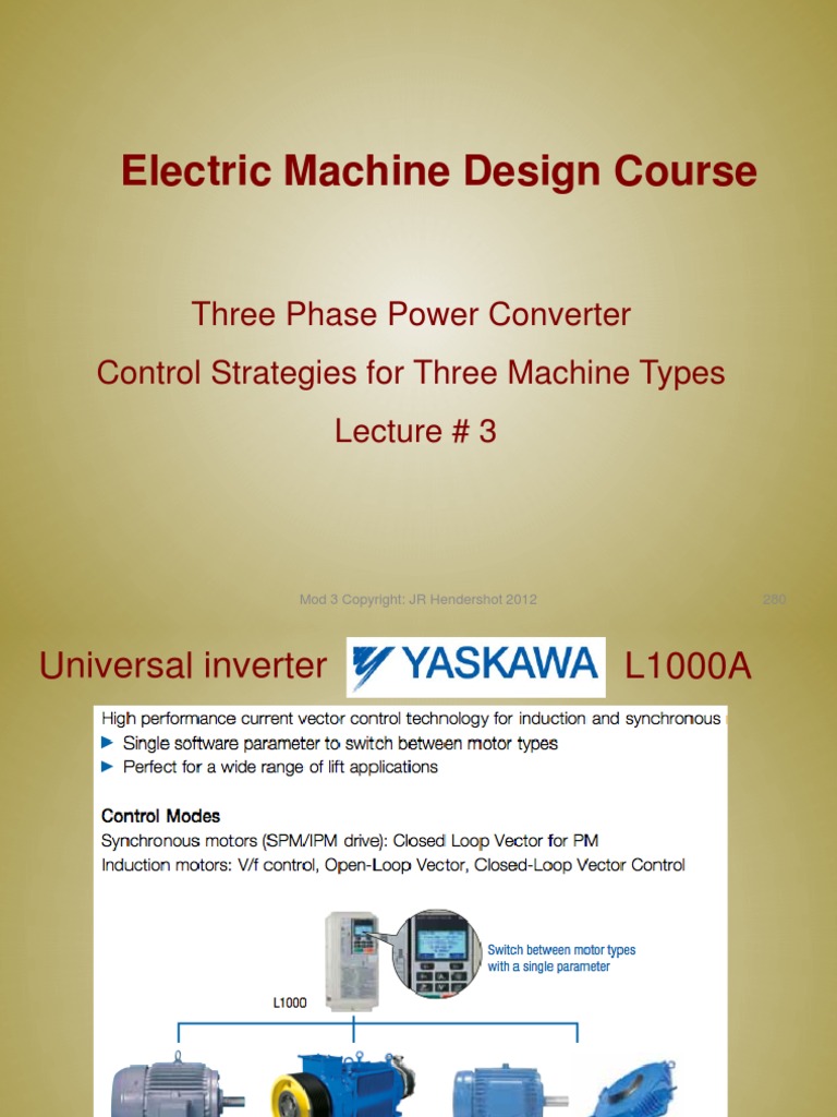 Lecture3 - Three Phase Power Converter Control Strategies For Three ...