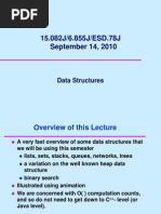 15.082J/6.855J/ESD.78J September 14, 2010: Data Structures