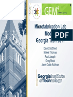 Microfabrication Lab Georgia Tech 2011: David Gottfried Mikkel Thomas Paul Joseph Greg Book Janet Cobb-Sullivan