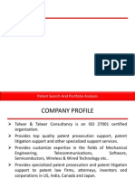 Patent Search and Portfolio Analysis