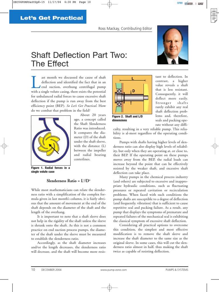 Understanding Pump Shaft Deflection | PDF | Pump | Reliability Engineering