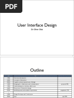 User Interface Design: Dr. Oliver Obst