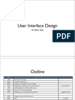 User Interface Design Course Outline
