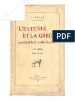 S.cosmin L Entente Et La Grece Tome 1