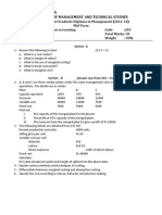 Marginal Costing and Break Even Analysis of Multiple Plants