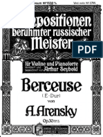 Arensky - Berceuse in EM Op30 No3 Violin Piano