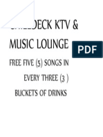 Chilldeck KTV & Music Lounge: Free Five (5) Songs in Every Three (3) Buckets of Drinks