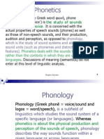 Phonetics & Phonology