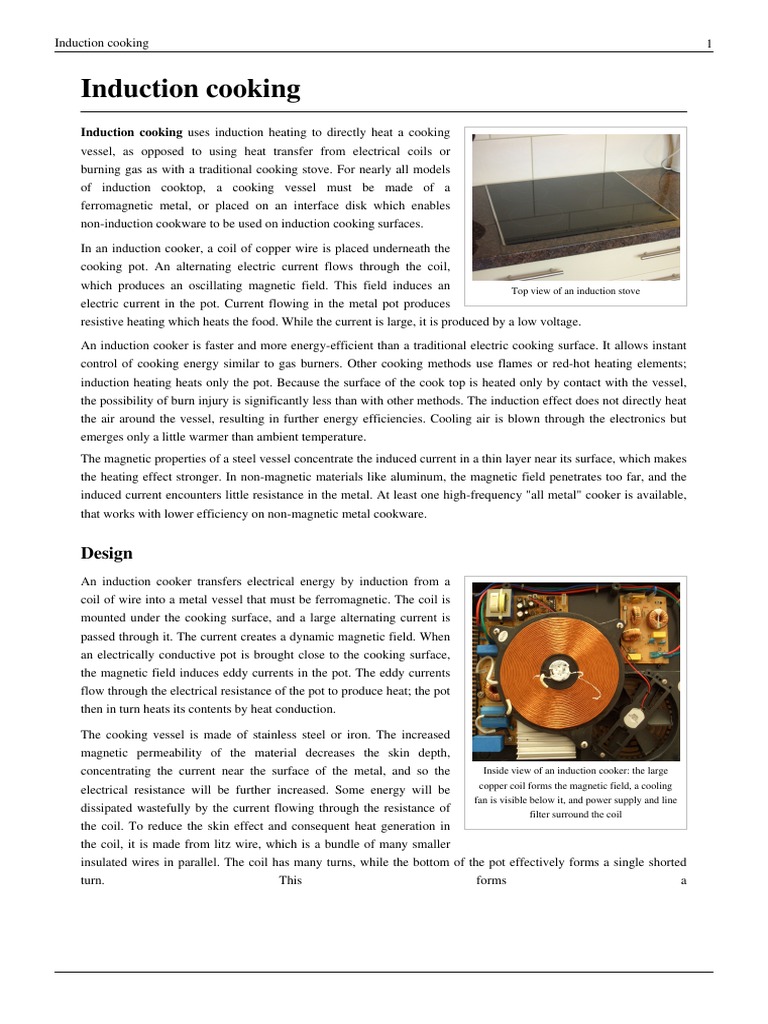 An InDepth Look at Induction Cooking Technology Design, History