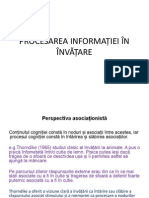 PROCESAREA INFORMAȚIEI ÎN ÎNVĂȚARE