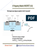 Lect. 13: High-Frequency Model of MOSFET (4.8) : What Happens Step Voltages Are Applied To G With S, B Grounded? V