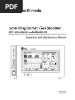 5250 Respiratory Gas Monitor: Operation and Maintenance Manual