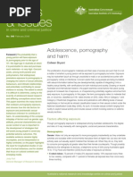 Trends & Issues: Adolescence, Pornography and Harm