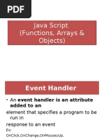 Java Script (Functions, Arrays & Objects)