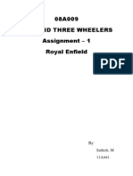 08A009 Two and Three Wheelers Assignment - 1 Royal Enfield