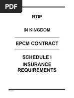 Schedule I insurance