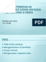 Pengaruh Pemberian ASI Terhadap Gizi Kurang Dan Buruk Punya Kani