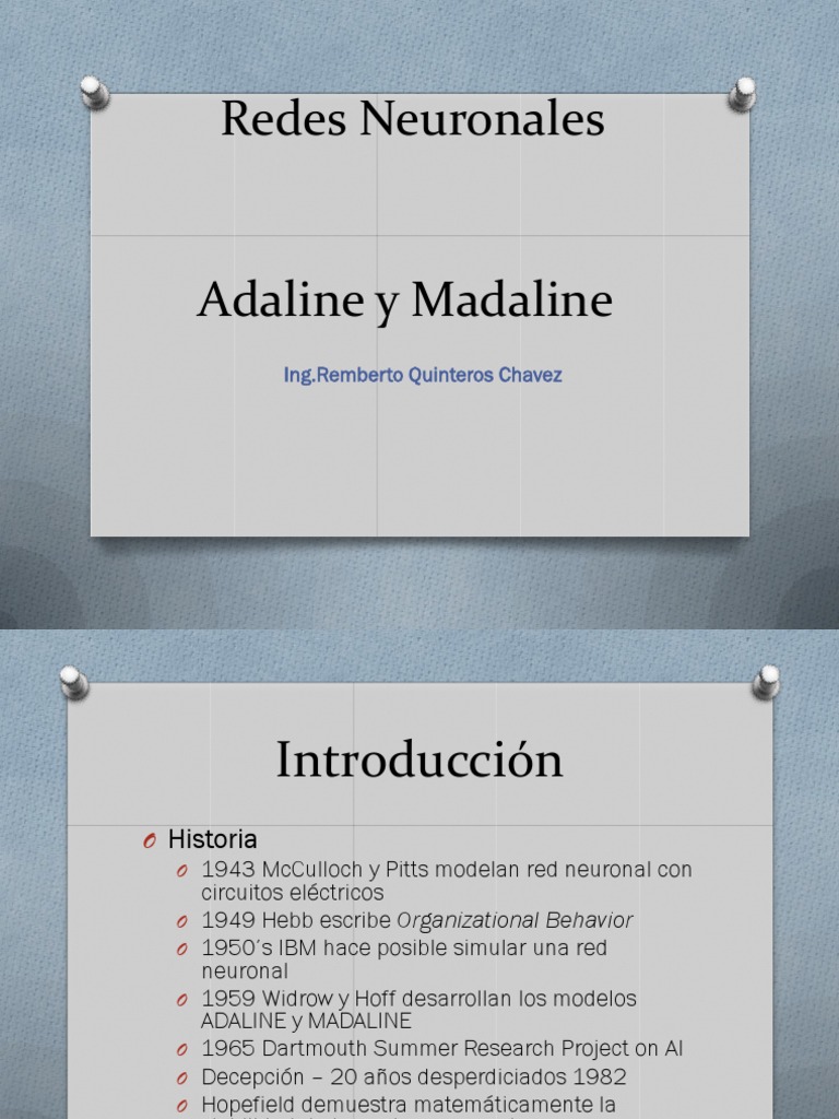 Adaline y Madaline: Redes Neuronales Básicas | PDF | Red neuronal ...