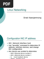 Linux Networking: Sirak Kaewjamnong