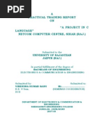 Download A Practical Training Report on a Project in c Language by babalanurag SN20091774 doc pdf
