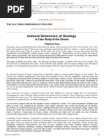 Cultural Dimension of Ecology - A Case Study of the Oraons